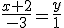 \frac{x+2}{-3}=\frac{y}{1}