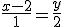 \frac{x-2}{1}=\frac{y}{2}