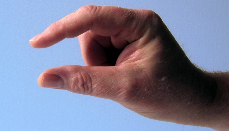 Un gesto  con los dedos de una mano