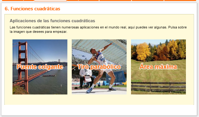 aplicaciones funciones cuadráticas