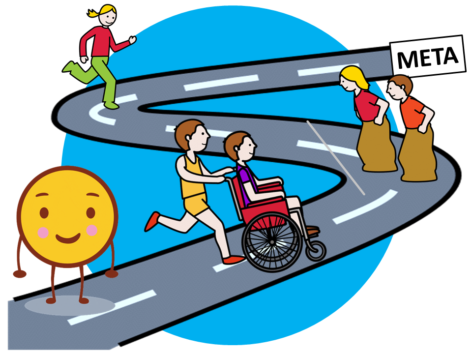 Diferentes personas participando en una carrera