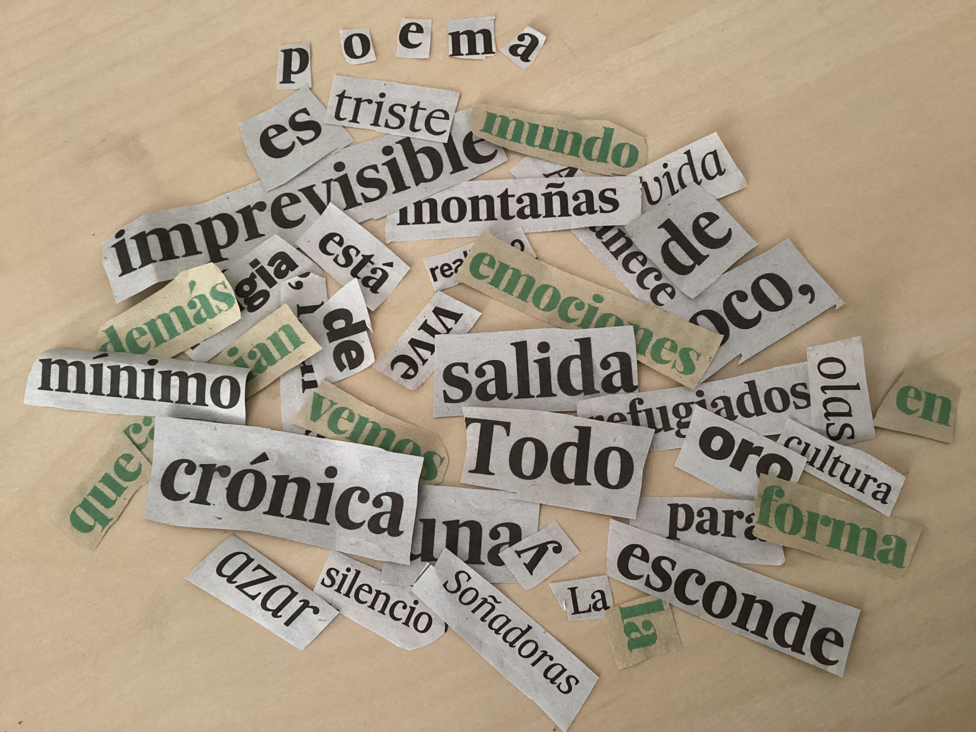 Palabras para hacer un poema dadaísta