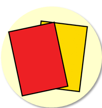 Esta imagen muestra un dibujo dos cartas de colores distintos para un juego de cartas y sirve para la receta perdida