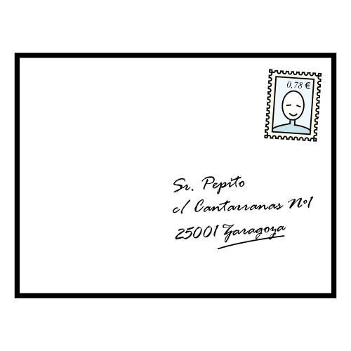 Correspondencia Una carta escrita a mano.