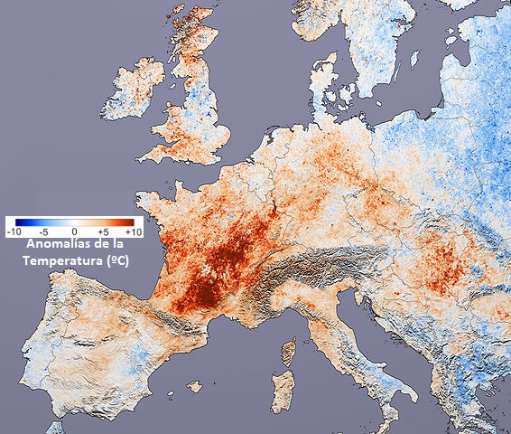 Mapa ola de calor 2003