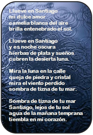 Traducción al castellano del poema de Federico García Lorca
