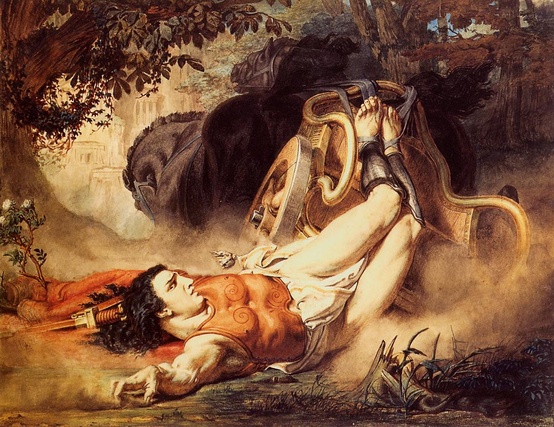 Lawrence Alma-Tadema: La muerte de Hipólito
