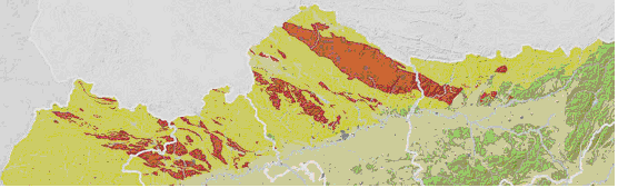 Áreas geológicas de Sierra Morena
