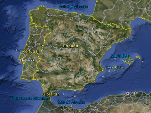 España en la península ibérica