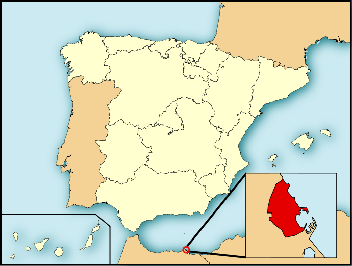 Localización de Melilla 