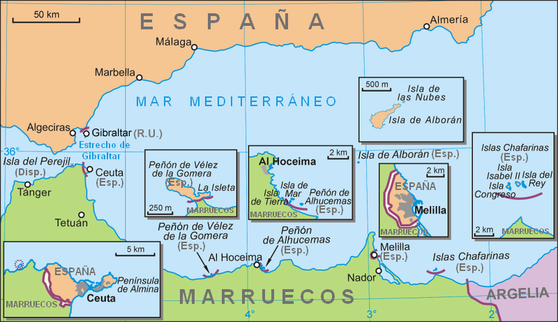 Territorios españoles en el Norte de África 