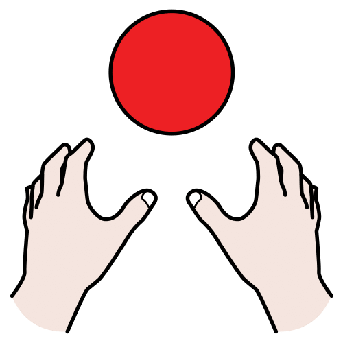 La imagen muestra unas manos alcanzando un objeto.