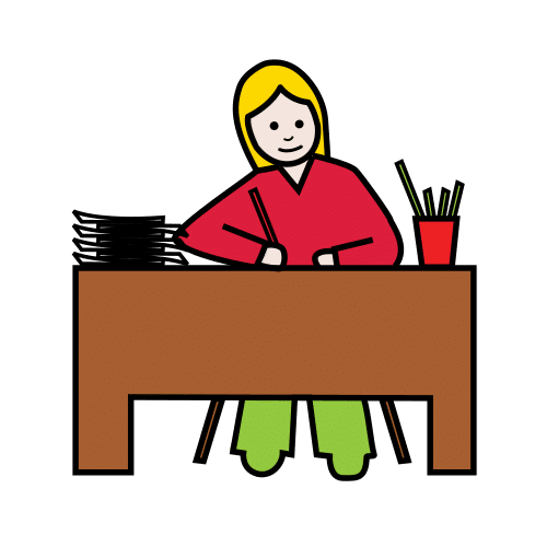 En la imagen aparece una persona trabajando en una mesa