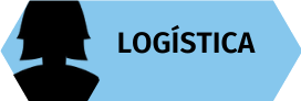 Muestra la palabra logística en una etiqueta con una silueta.
