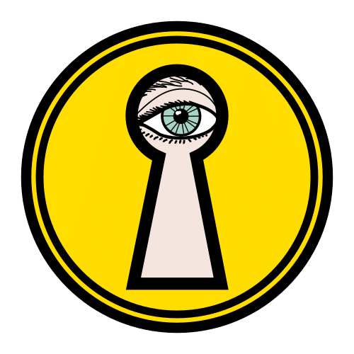 La imagen muestra un ojo mirando por una cerradura