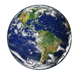 fotografía del planeta Tierra hecha desde el espacio