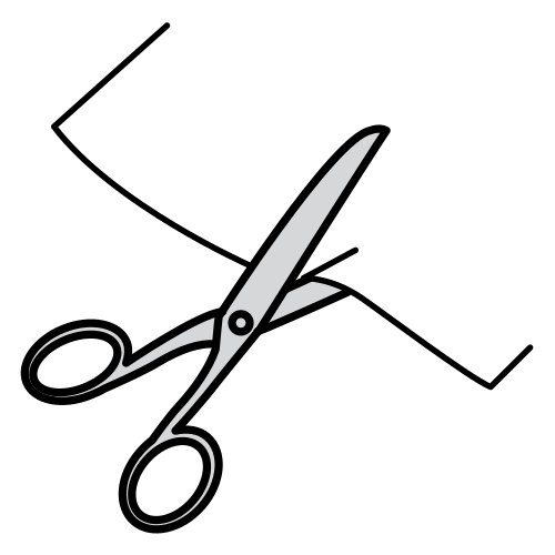 La imagen muestra una tijera cortando un papel.