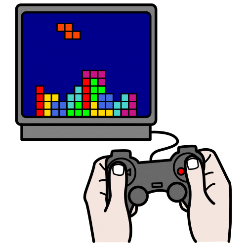 La imagen muestra una mano con un mando de videoconsola y una pantalla con un juego en funcionamiento.