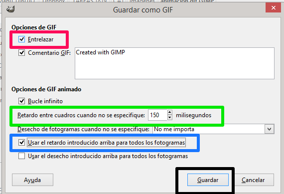 guardar animación gif