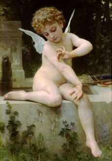 W. A. Bouguereau. Cupido con mariposa