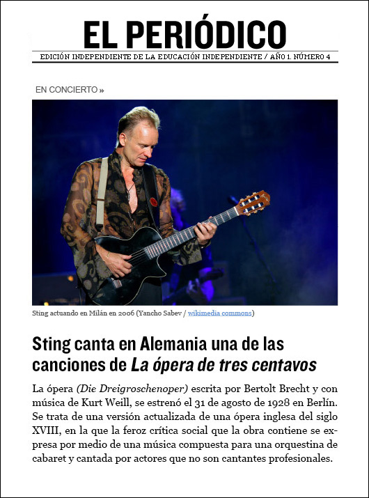 El Periódico - Sting