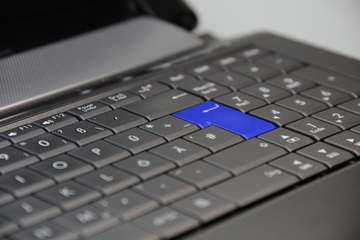 Imagen de un teclado de ordenador portátil.