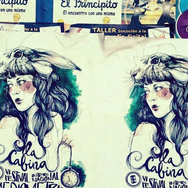 Paula Bonet. Cartel para el festival La Cabina