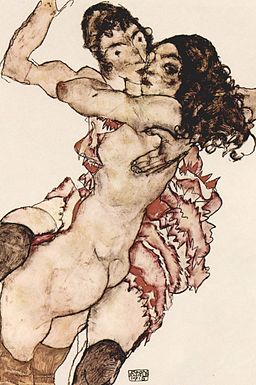 Schiele. Pareja de mujeres