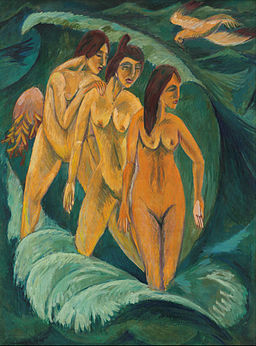 Kirchner. Tres bañistas