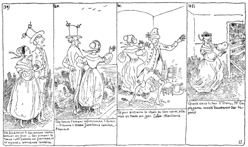 Una de las primeras tiras cómicas de R. Töpffer
