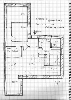 croquis plano  a mano alzada