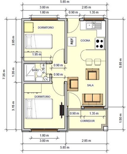 DT1 - Tarea : Acotación técnica del plano de una casa | Banco de Recursos