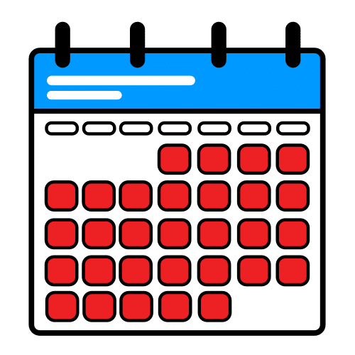 La imagen muestra la hoja de un mes en un calendario.