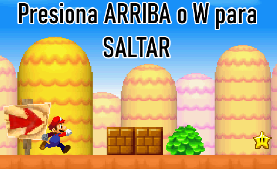 La imagen describe el juego Mario Bross