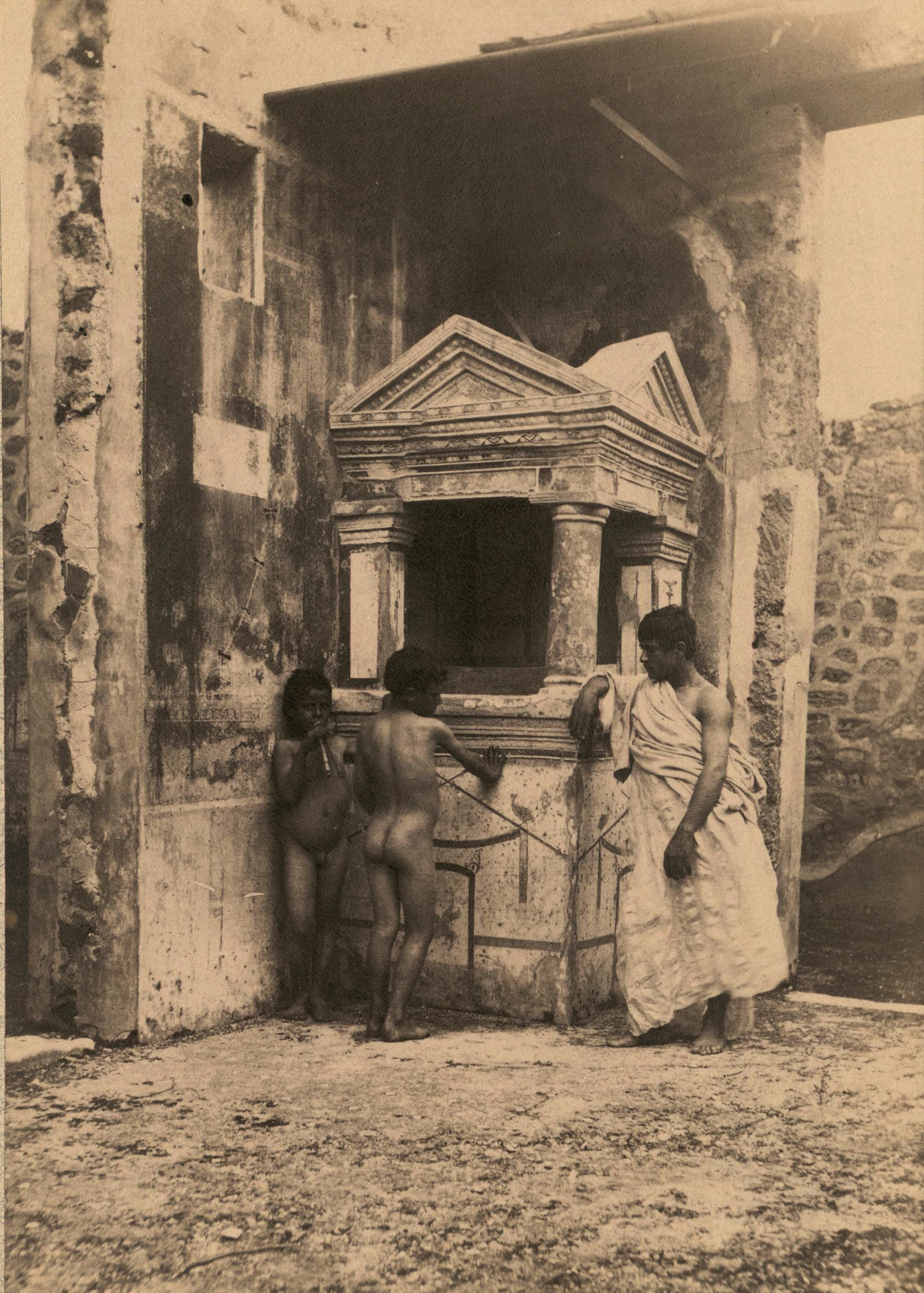 Reconstrucción de escena familiar ante lararium