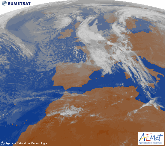 Imagen del Eumetsat sobre nuestra península