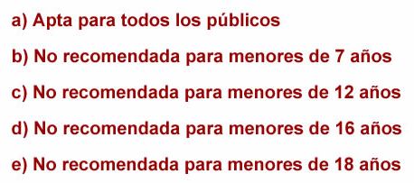 Calificación de películas por edades