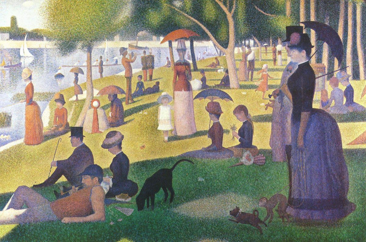 Tarde de domingo en la Grande Jatte. Seurat, 1884 - 86