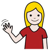 La imagen muestra a una persona moviendo la mano, saludando.
