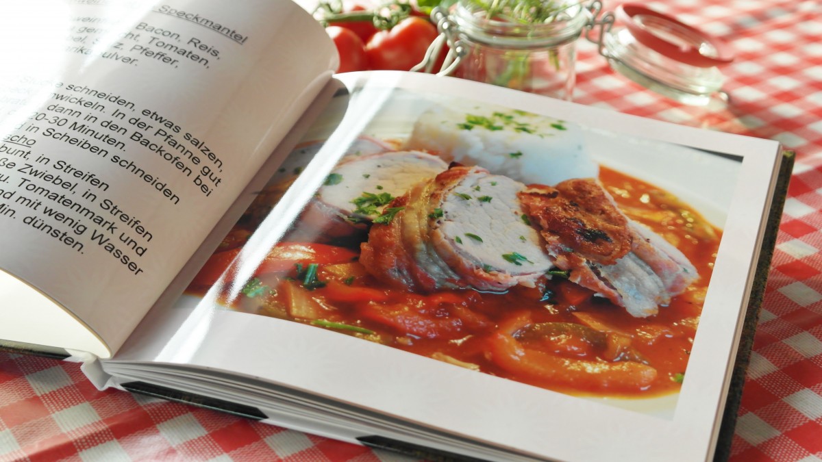 Imagen de un libro de recetas de cocina.
