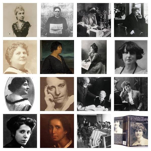 Collage con algunas autoras del 98 Collage autoras del 98