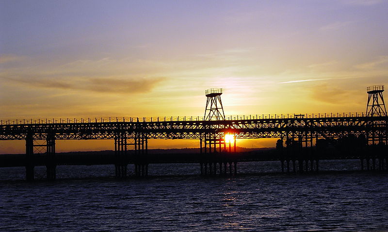 Muelle del Tinto donde desembarcaba el mineral procedente de las minas de la Riotinto Company Limited