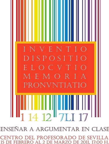 Cartel que anuncia un curso sobre el uso de la retórica en clase