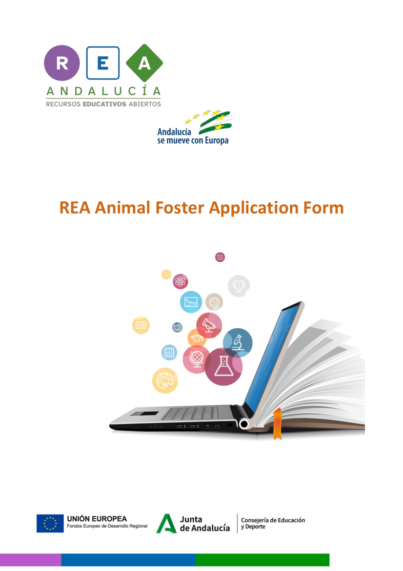 En la imagen puedes ver la primera página de la ficha 'REA Animal Foster Application Form'. Haciendo click en ella puedas acceder a dicha ficha para realizarla