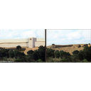 Recreación de la muralla tartésica de Tejada la vieja