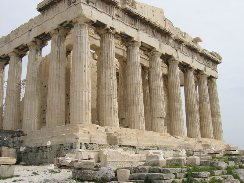 fotografía del Partenón, templo consagrado a Atenea en la Acrópolis de Atenas