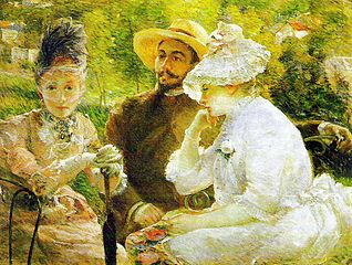 Marie Bracquemond. En la terraza de Sévres, 1880
