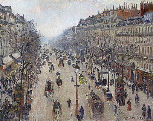 Pisarro. Boulevard de Montmartre, mañana nubosa de invierno