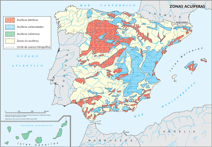 Acuíferos subterráneos de España