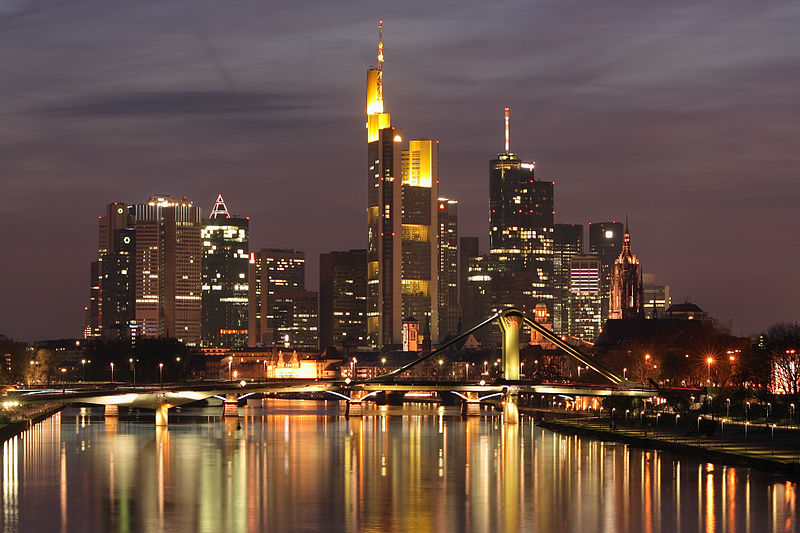 Frankfurt es uno de los centros de finanzas más importantes de Europa.